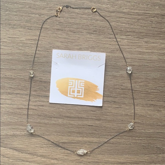 Sarah Briggs Jewelry - Herkimer diamond and silver necklace, Hold SB
